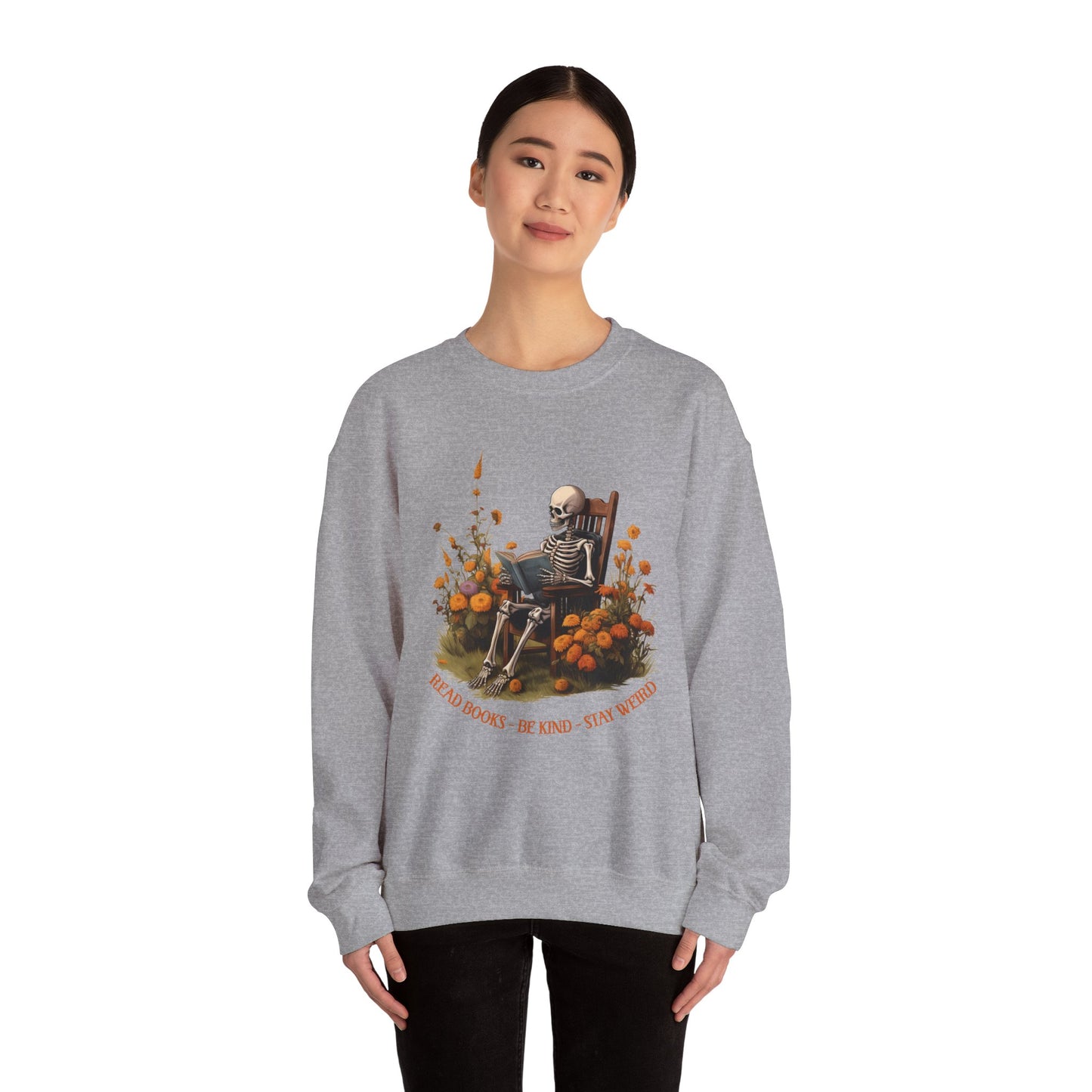 Read Books Be Kind Stay Weird Heavy Blend™ Crewneck Sweatshirt