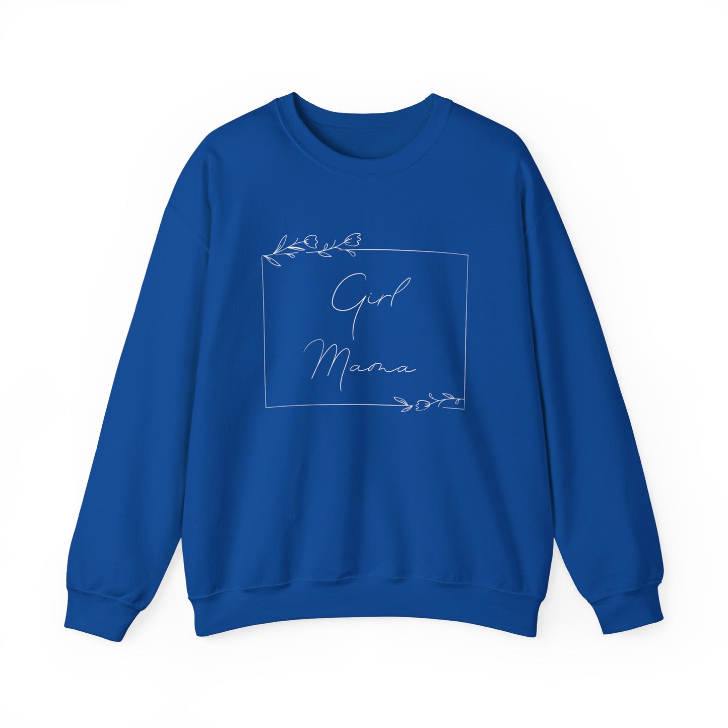 Floral Girl Mama Heavy Blend™ Crewneck Sweatshirt