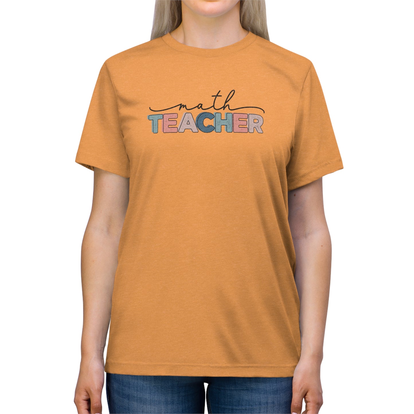 Math Teacher Triblend Tee
