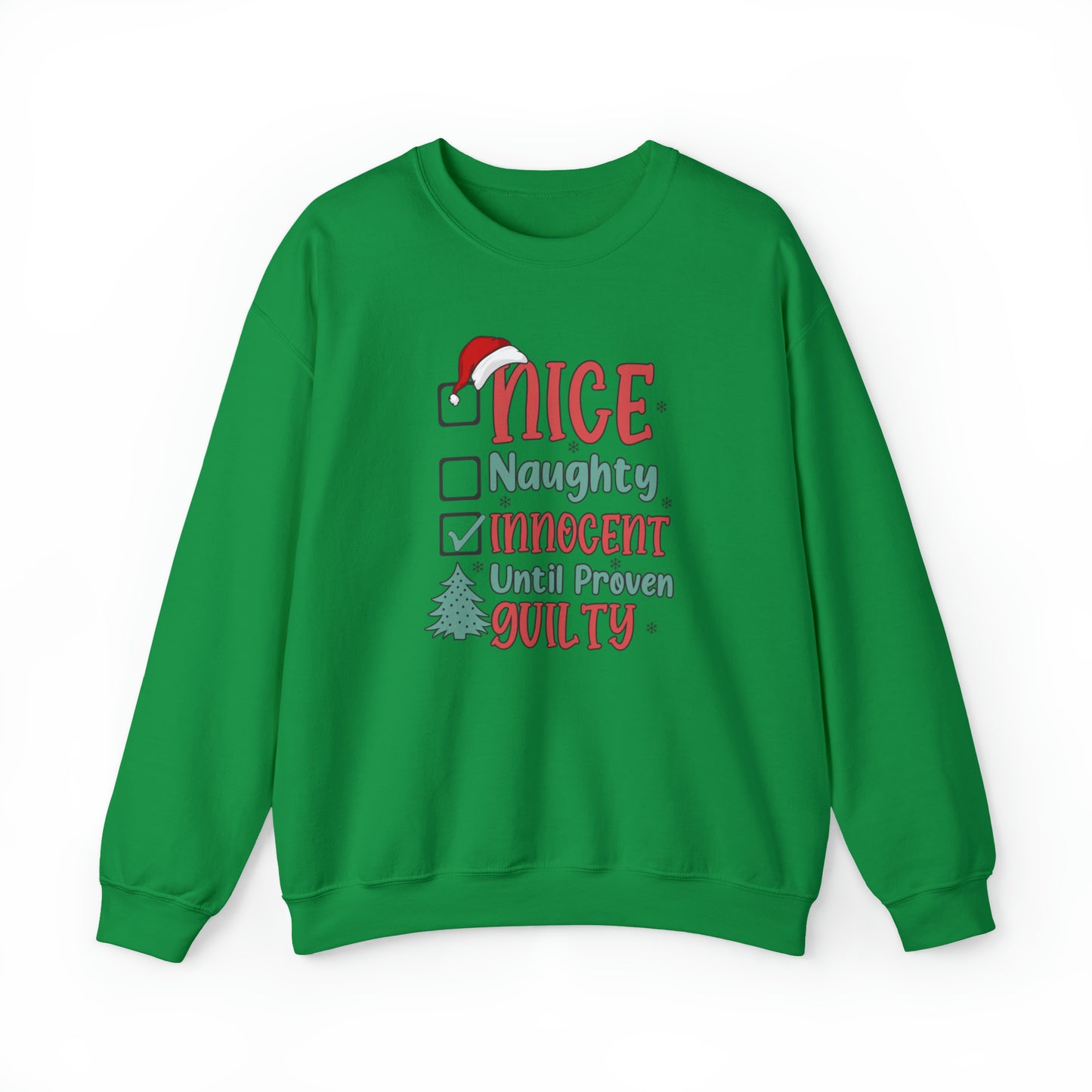 Innocent Until Proven Guilty Christmas Heavy Blend™ Crewneck Sweatshirt