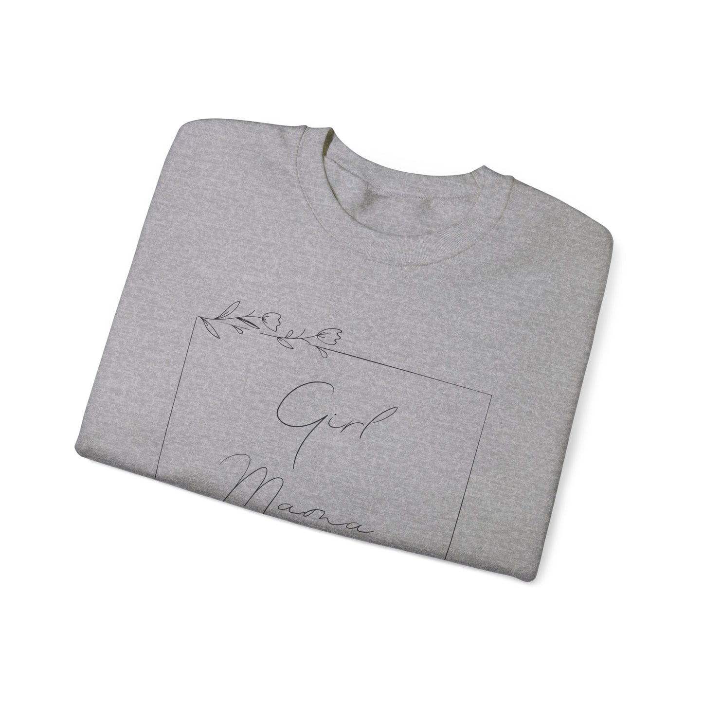 Floral Girl Mama Heavy Blend™ Crewneck Sweatshirt