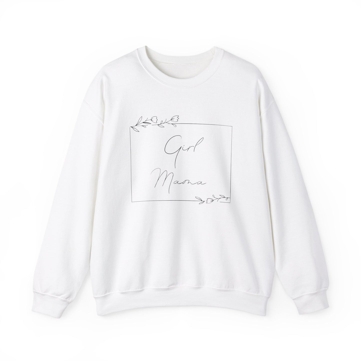 Floral Girl Mama Heavy Blend™ Crewneck Sweatshirt