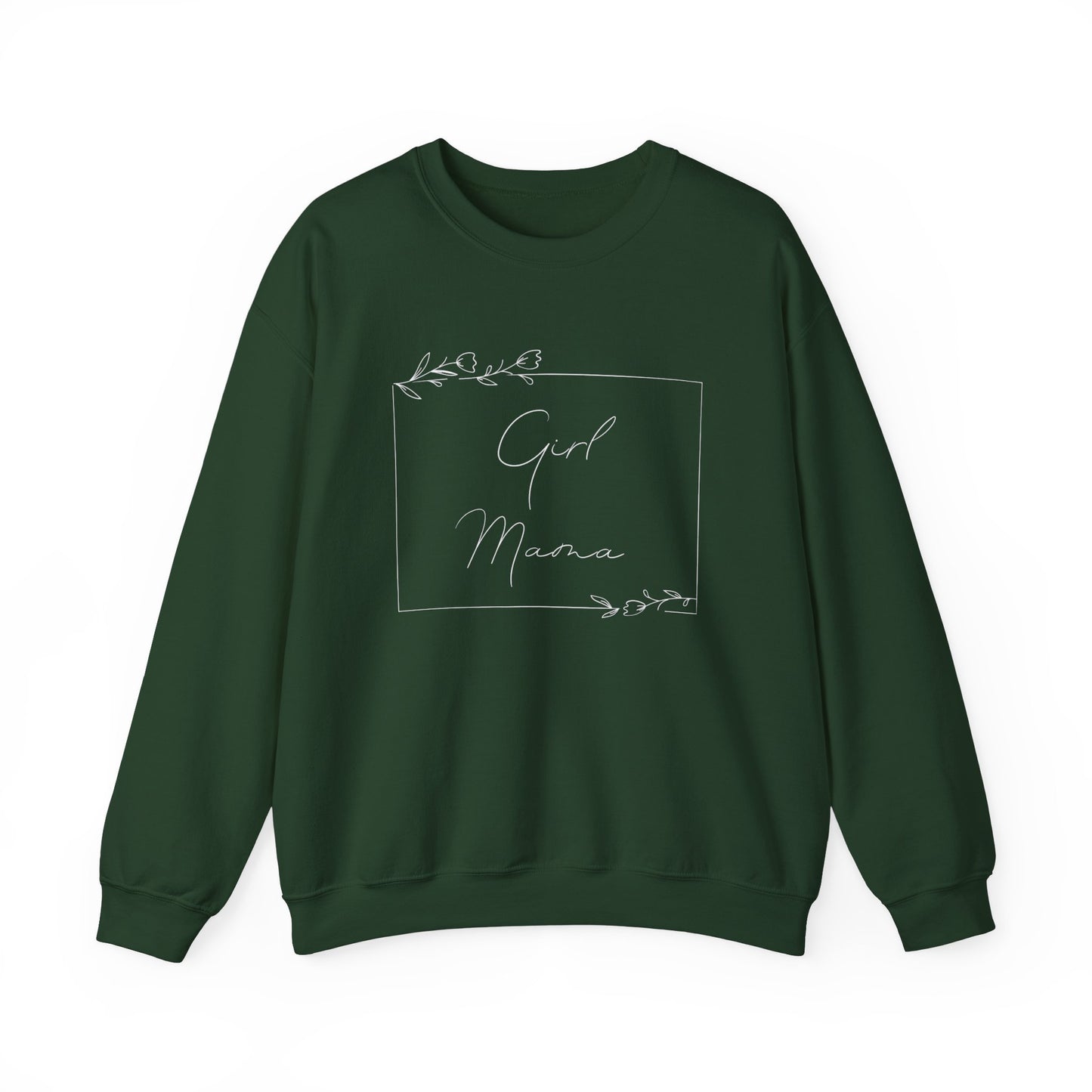 Floral Girl Mama Heavy Blend™ Crewneck Sweatshirt