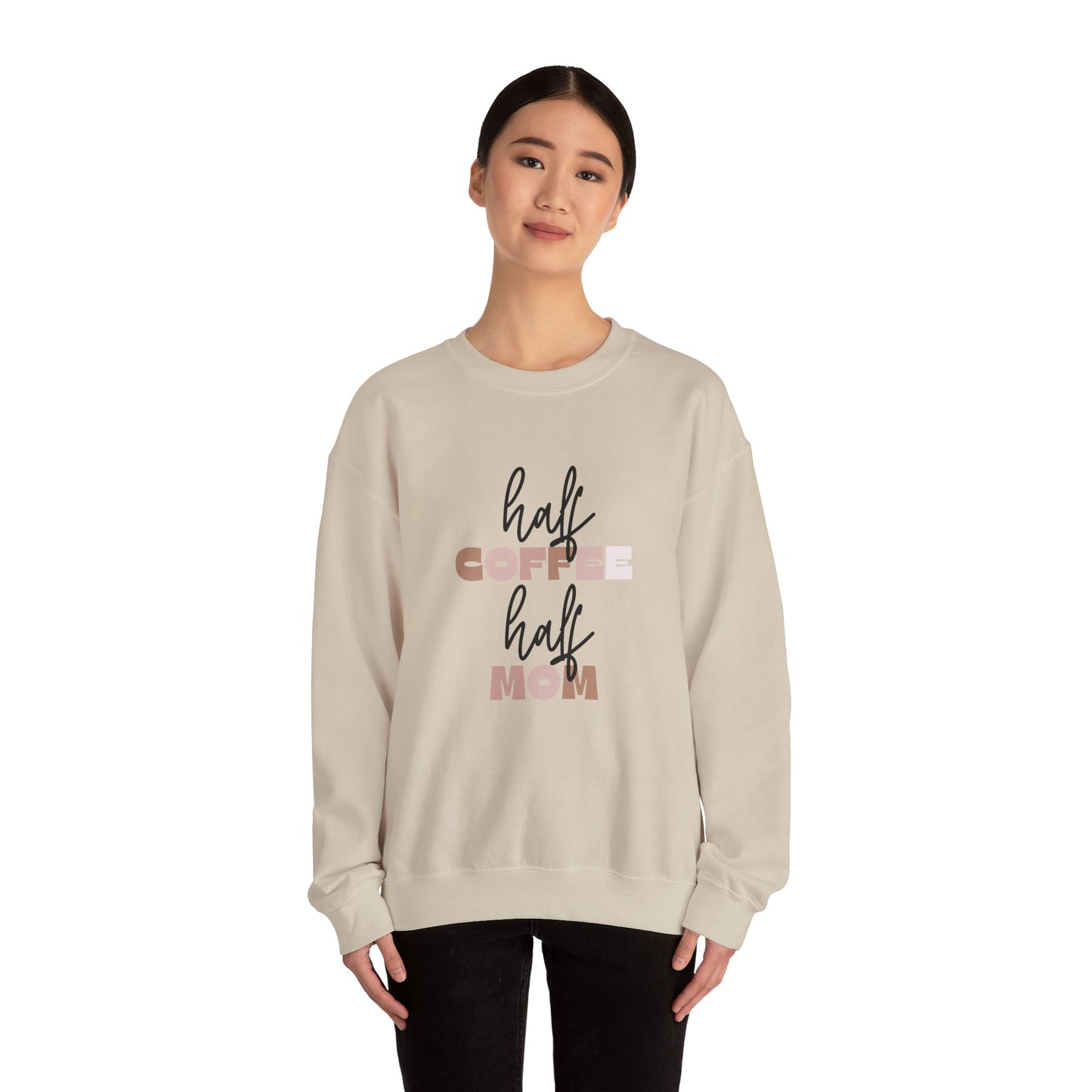 Half Coffee Half Mom Heavy Blend™ Crewneck Sweatshirt