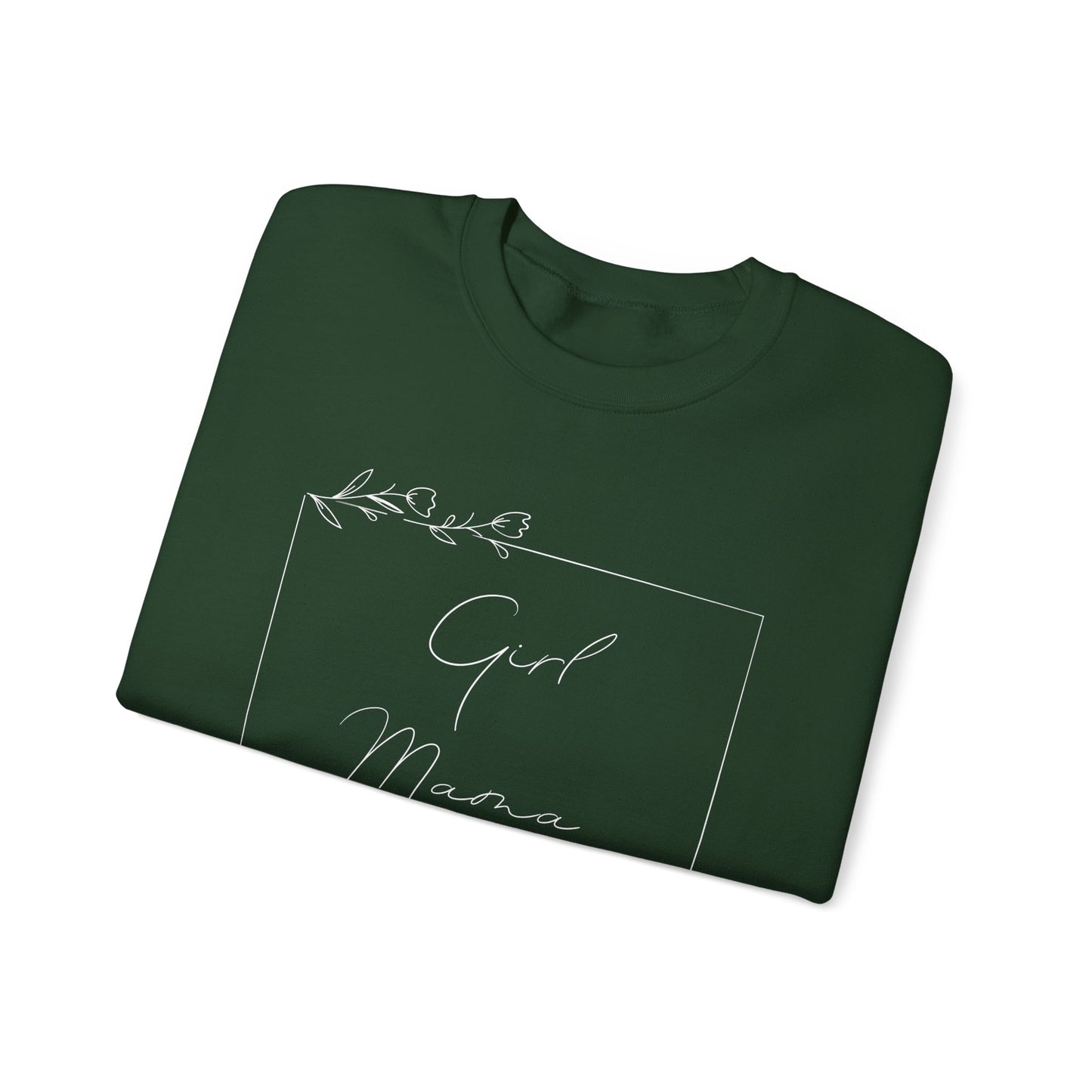 Floral Girl Mama Heavy Blend™ Crewneck Sweatshirt