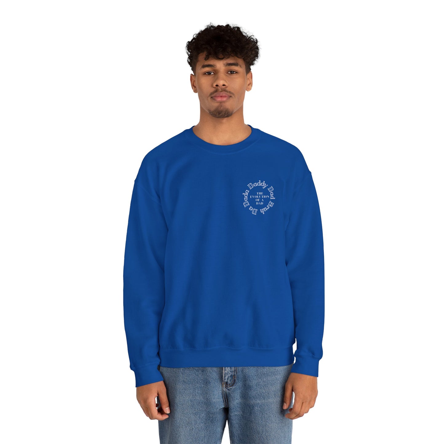Evolution of a Dad Heavy Blend™ Crewneck Sweatshirt