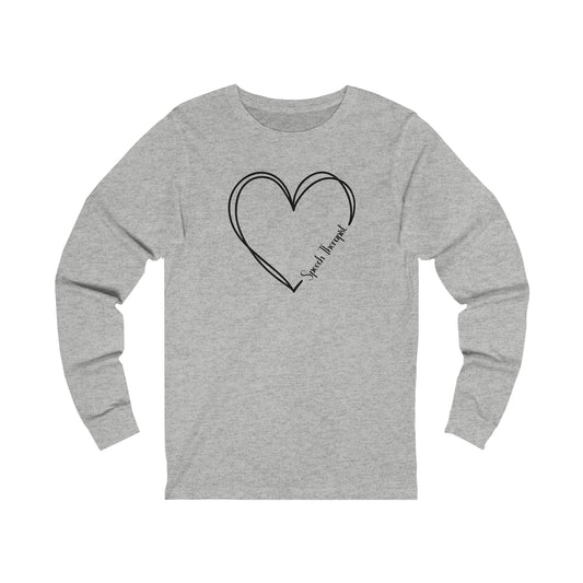 Heart Speech Therapist Jersey Long Sleeve Tee
