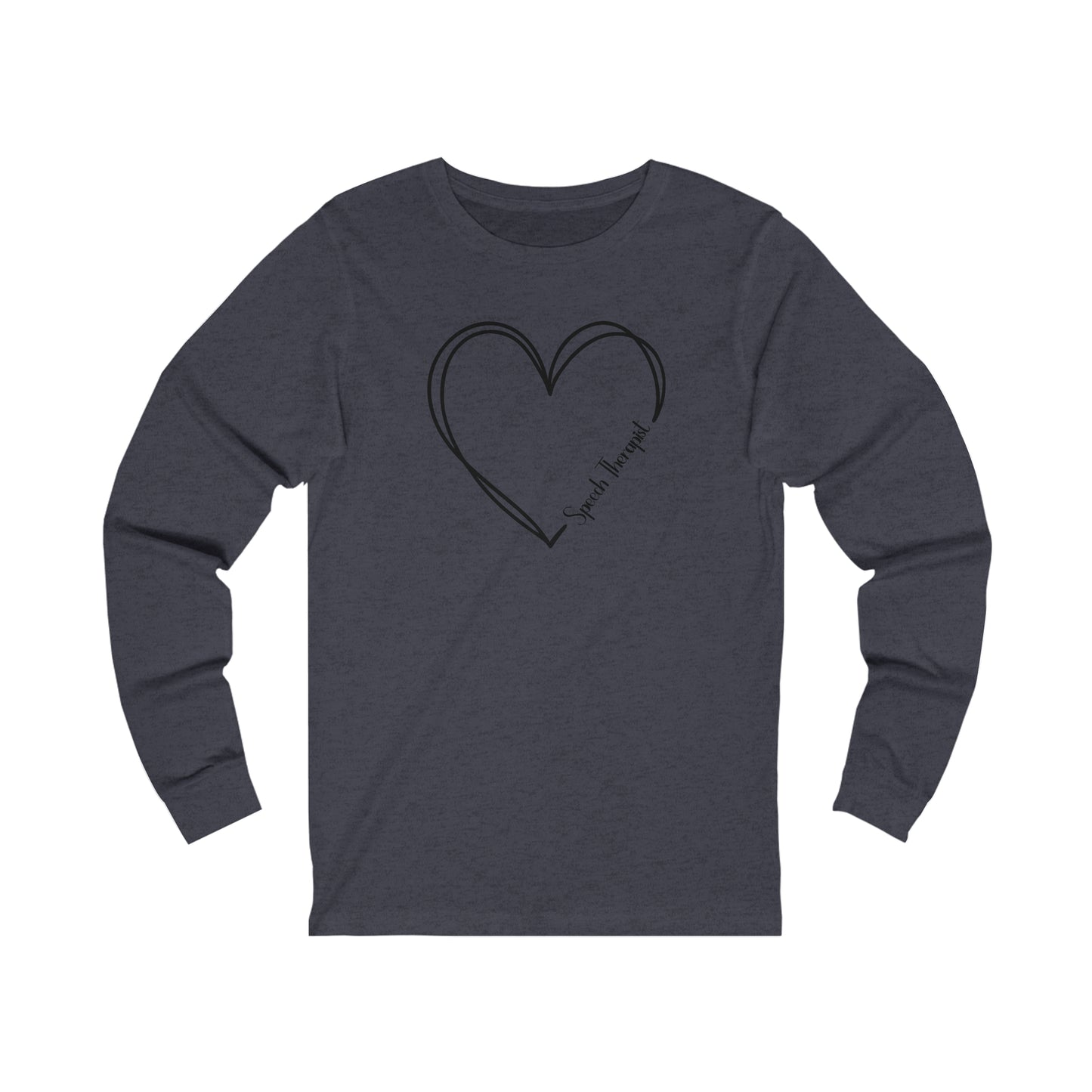 Heart Speech Therapist Jersey Long Sleeve Tee
