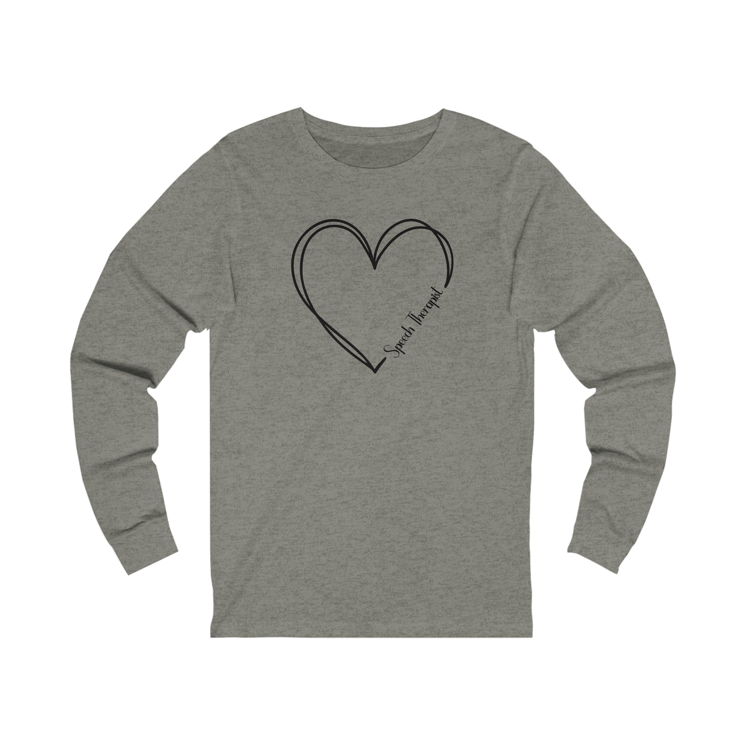 Heart Speech Therapist Jersey Long Sleeve Tee