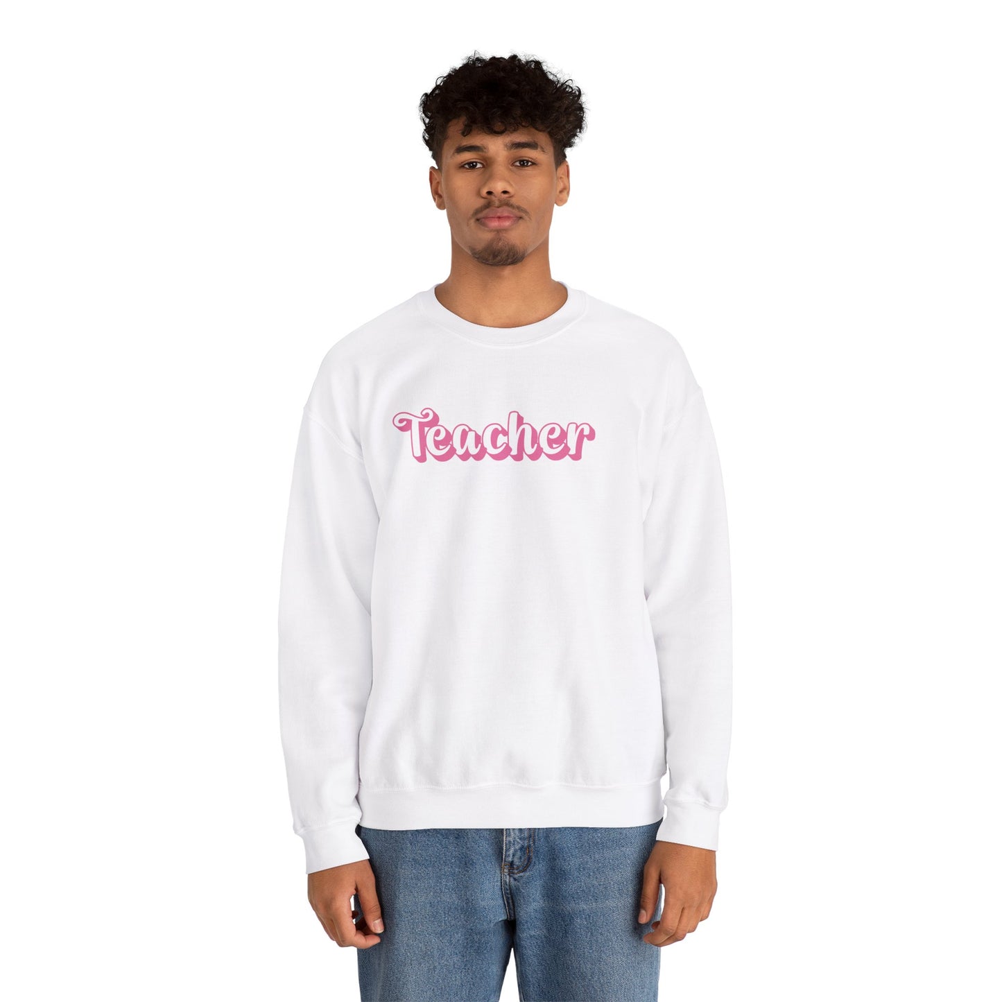 Pink and Bubbly Teacher Heavy Blend™ Crewneck Sweatshirt
