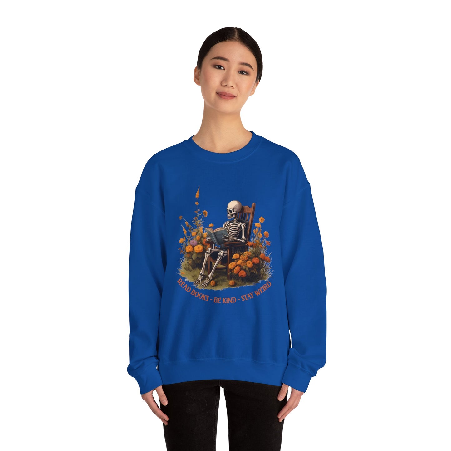 Read Books Be Kind Stay Weird Heavy Blend™ Crewneck Sweatshirt