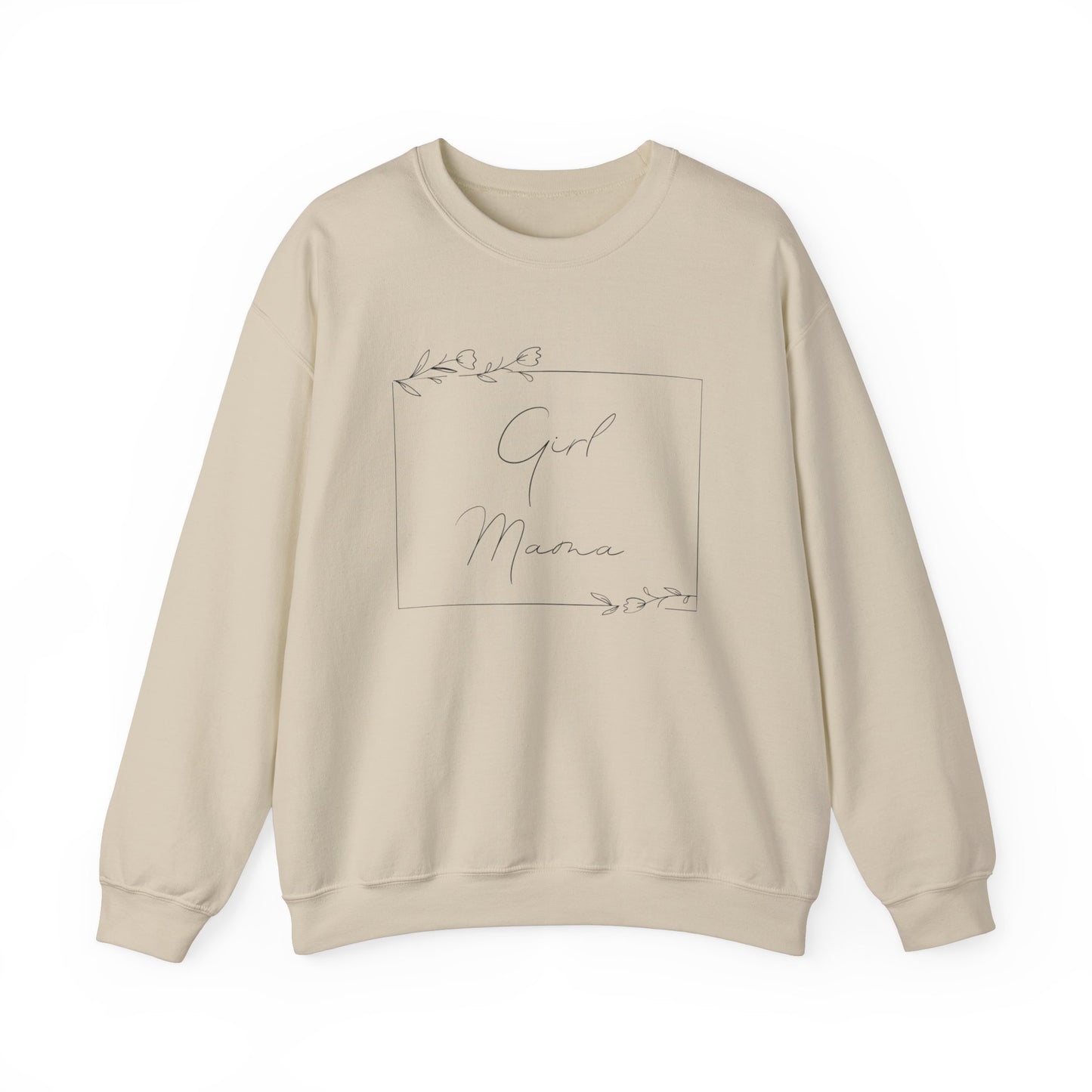 Floral Girl Mama Heavy Blend™ Crewneck Sweatshirt