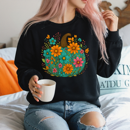 Floral Pumpkin Crewneck