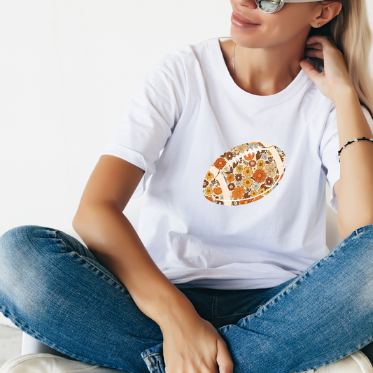 Floral Football T-Shirt